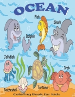 Ocean Coloring Book for Kids: Sea Creatures 1074622014 Book Cover