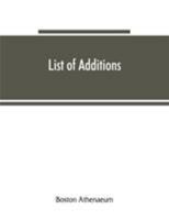 List of Additions 1145646832 Book Cover