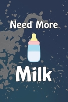 Need More Milk: Line Journal, Diary Or Notebook For Milk Lover. 110 Story Paper Pages. 6 in x 9 in Cover. 1699024944 Book Cover