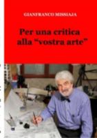 Per Una Critica Alla Vostra Arte 1291861017 Book Cover