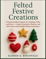 Felted Festive Creations: 15 Seasonal Wool Projects for Holidays, Gifts, and Decor – Create Ornaments, Plushies, and Mini Scenes with Needle Felting Techniques B0FV931RBR Book Cover