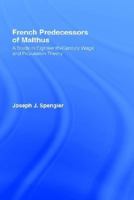 French Predecessors of Malthus 125824411X Book Cover