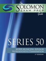 The Solomon Exam Prep Guide: Series 50 - Msrb Municipal Advisor Representative Examination 1610070968 Book Cover