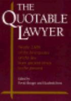 Quotable Lawyer 0816020582 Book Cover