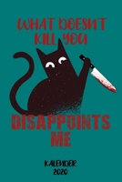 Kalender 2020: Terminkalender Katzenmotiv als lustiges Geschenk mit schwarzer Katzenliebhaber mit schwarzem Humor für Jahreskalender 2020 A5 1 Woche 2 ... Beruf Studium Schul (German Edition) 1675854556 Book Cover