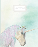 Notebook: Wide Ruled Line Notebook, School Notebook, Homes School Notebook, Gift for Kids, Students, Teens, 7.5 x 9.25 inches, Pastel Unicorn Notebook 1708110879 Book Cover