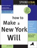 How to Make a New York Will 1572484012 Book Cover