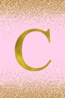 C: Letter C Monogram Bullet Journal - Pretty Pink & Gold Confetti Glitter Monogrammed Dotted Bujo Note Book with Initial for Creative Journaling - Personalized Dot Grid Notebook - Birthday or Christma 108857646X Book Cover