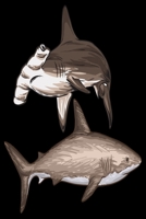 Shark Journal: high quality book spine thematic motif white paper, dotgrid 120 pages for your ideas Approx. DIN A5 (6 x9 inch) large 1654963631 Book Cover