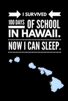 Funny I Survived 100 Days of School in Hawaii. Now I Can Sleep Wide Ruled Line Paper 1679791826 Book Cover
