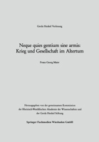 Neque quies gentium sine armis: Krieg und Gesellschaft im Altertum 3531119605 Book Cover