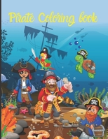 Pirate Coloring Book: Pirate theme colouring book for kids, boys or girls TOME 1 |Pirate Drawing notebook 50 sketches of PIRATES, SKULLS,, TREASURE ... to color and 50 page paper for drawing | B088N92SKT Book Cover