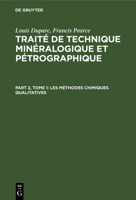 Les Méthodes Chimiques Qualitatives 3112341678 Book Cover