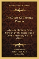 The Diary of Thomas Vernon 1164858394 Book Cover