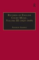Records of English Court Music 0950720747 Book Cover