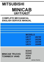 Mitsubishi Minicab/Townbox U61T/U62T Full Mechanical English Service Manual 1300668156 Book Cover