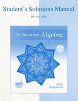 Student's Solutions Manual for use with Elementary Algebra 0073340758 Book Cover