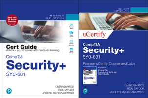 CompTIA Security+ SY0-601 Cert Guide uCertify Course and Labs Card and Textbook Bundle 0137305451 Book Cover