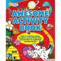 Active Minds – Awesome Activity Book – Mazes, Doodles, Connect the Dots, Puzzles, and More! 1642693804 Book Cover