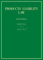 Products Liability Law 1647087147 Book Cover