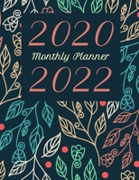 2020-2022 Monthly Planner: Blue Leaves 3 Year Planner With a Floral Design 1660279895 Book Cover