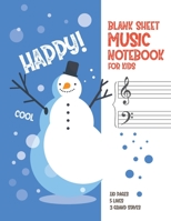 Blank Sheet Music Notebook for Kids: Enjoy Christmas: Wide Staff Music Manuscript Paper: large staves, perfect for younger learners, , 8.5 x 11 inch, 110 pages of 5 lines 3 grand staves 1711924091 Book Cover