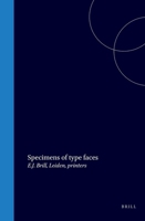 Specimens of type faces: E.J. Brill, Leiden, printers 9004561129 Book Cover