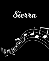 Sierra: Sheet Music Note Manuscript Notebook Paper Personalized Custom First Name Initial S Musician Composer Instrument Composition Book 12 Staves a Page Staff Line Notepad Notation Guide Create Comp 170409335X Book Cover