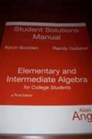 Student Solutions Manual for Elementary & Intermediate Algebra for College Students 032165238X Book Cover