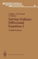 Solving Ordinary Differential Equations I: Nonstiff Problems (Springer Series in Computational Mathematics) 3540171452 Book Cover