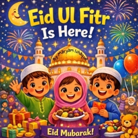 Eid Ul Fitr Is Here!: A Joyful Ramadan and Eid Book for Kids | Islamic Rhyming Picture Book Ages 3–7 (Shining Hearts: Islamic Stories for Little Ones) B0GR68XVDM Book Cover