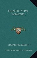 Quantitative Analysis 0548477388 Book Cover