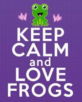 Keep Calm and Love Frogs: Cute Frog Notebook for School & Play - Girls, Boys, Kids. 8x10 1095071718 Book Cover