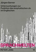 Untersuchungen Zur Funktion Des Emphatischen «Do» Im Englischen 3631306032 Book Cover