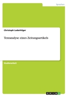 Textanalyse Eines Zeitungsartikels 3656631220 Book Cover