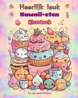 Heerlijk leuk Kawaii-eten Kleurboek Schattige kawaii-ontwerpen voor fijnproevers: Kawaii kunstafbeeldingen van eten voor ontspanning en creativiteit B0CP8F2HTS Book Cover