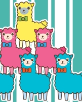 LLAMA Composition Notebook: 7.5 X 9.25 Primary Ruled 110 pages book for girls, kids, school, students and teachers 108899458X Book Cover