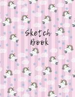 Sketch Book: Cute Baby Unicorn Sketchbook for Kids, Doodle, Draw and Sketch - Vol 1 - 8.5 X 11 - 120 Pages 1092390499 Book Cover