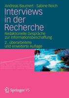 Interviews In Der Recherche 3531181599 Book Cover