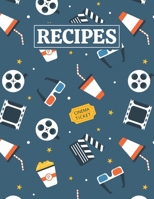 Recipes: Blank Journal Cookbook Notebook to Write In Your Personalized Favorite Recipes with Movie Cinema Themed Cover Design 1676938303 Book Cover