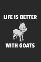 Ziege Notizbuch: Ziege Notizbuch f�r Liebhaber / Notizheft / Notizblock A5 (6x9in) Dotted Notebook / Punkteraster / 120 gepunktete Seiten 1673745296 Book Cover