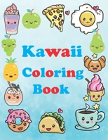 Kawaii Coloring Book: birthday gift for kids B08TFT17T5 Book Cover