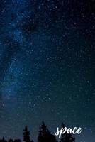 Space: Galaxy Journal Composition Space Notebook (110 Pages, Lined, 6 x 9) Ideal for Home School 1081941596 Book Cover