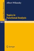 Topics in Functional Analysis (Lecture Notes in Mathematics) 3540039163 Book Cover