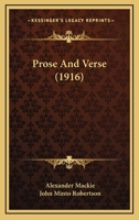 Prose and Verse 1164157426 Book Cover