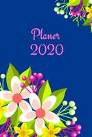 Planer 2020: Terminplaner Monatsplaner und Wochenplaner Terminkalender 2020 Tropische Blumen 1086984641 Book Cover