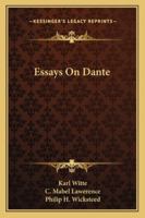 Essays On Dante 1142022994 Book Cover