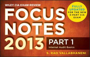 Wiley CIA Exam Review Focus Notes: Internal Audit Activity's Role in Governance, Risk and Control: 1 (Wiley Cia Exam Review. Volume 1) 111812054X Book Cover