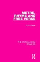 Metre, Rhyme and Free Verse 1138241938 Book Cover