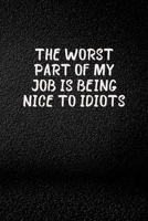 The Worst Part Of My Job Is Being Nice To Idiots: Blank Lined Journal Coworker Notebook Office Journals, Funny Employee Gift. Toxic Coworker, Be Yourself Quotes Novelty Sarcastic Humor Colleagues at W 1676610456 Book Cover